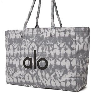 ALO YOGA SHOPPER TOTE - GREY TIE DYE NWT